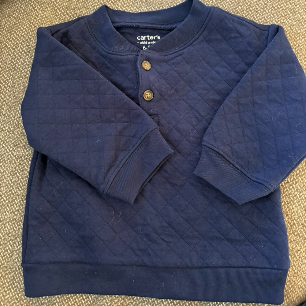 Carter's Navy Quilted Baby Sweatshirt